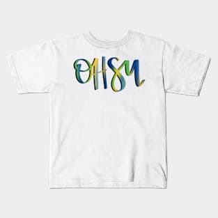 ohsu cursive tie-dye logo Kids T-Shirt